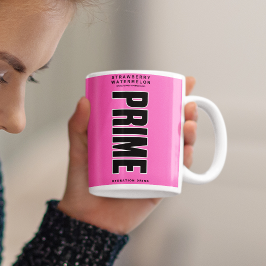 Pink Prime Hydration Inspired Mug. Heat reveal magic mug. Birthday Gift. Christmas Gift. Mug from NaughtyCard.