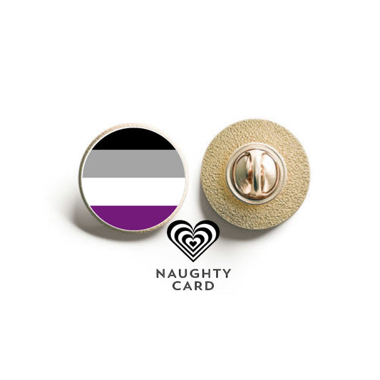 asexual pride flag badge