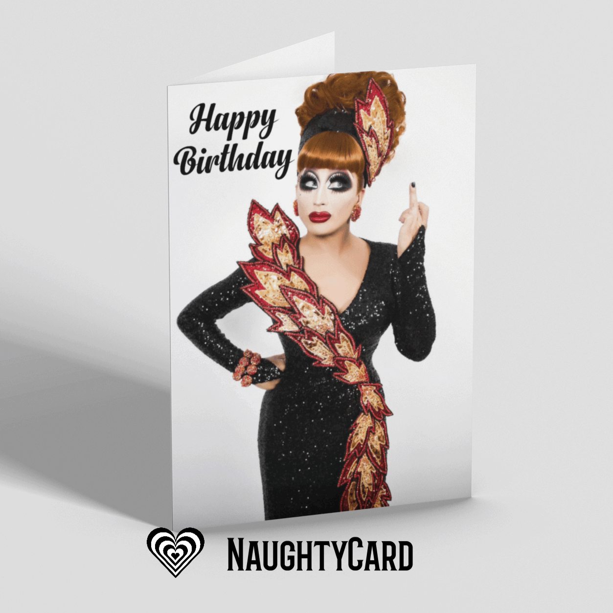 Bianca Del Rio Birthday Card From NaughtyCard Front View