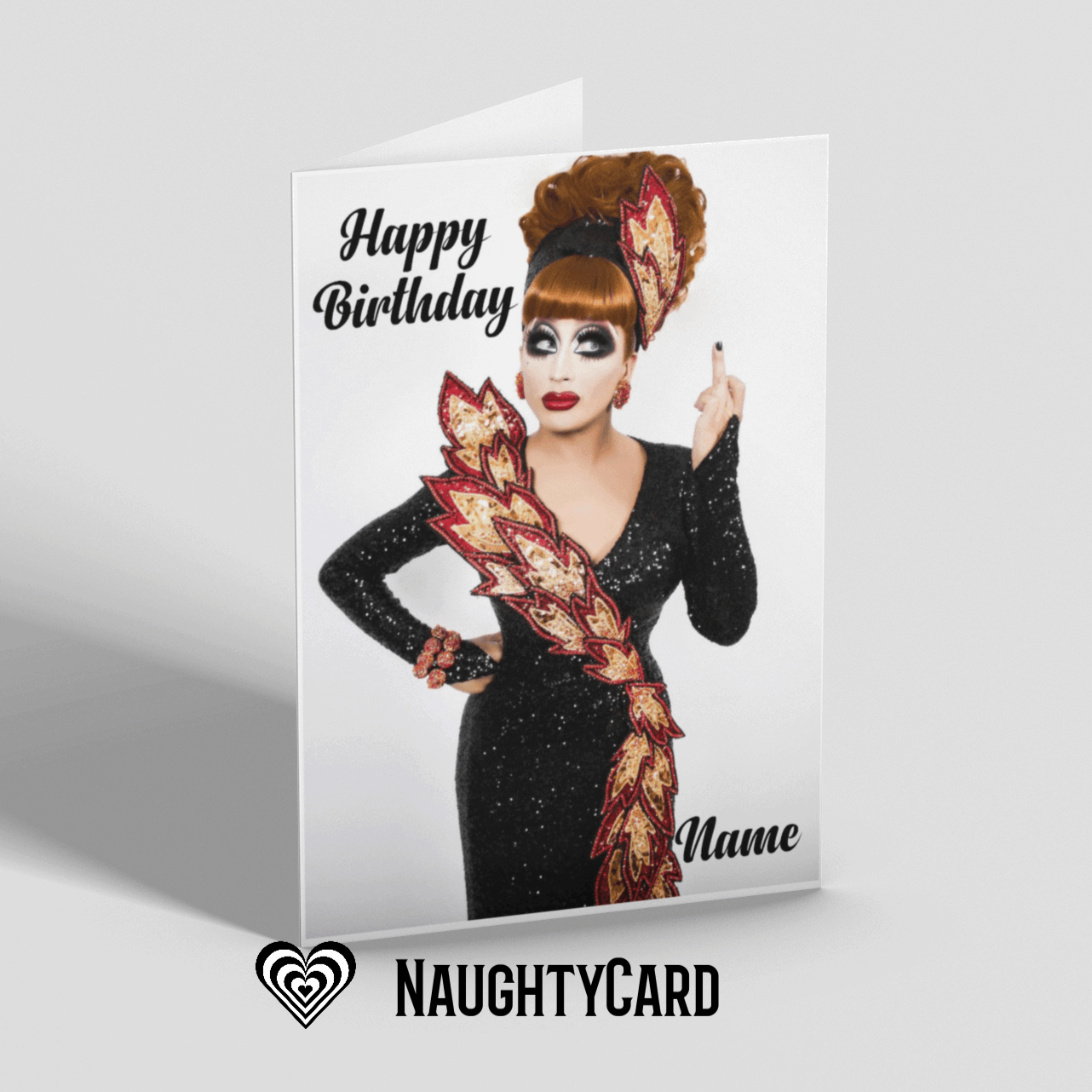 Bianca Del Rio Personalised Birthday Card From NaughtyCard Front View