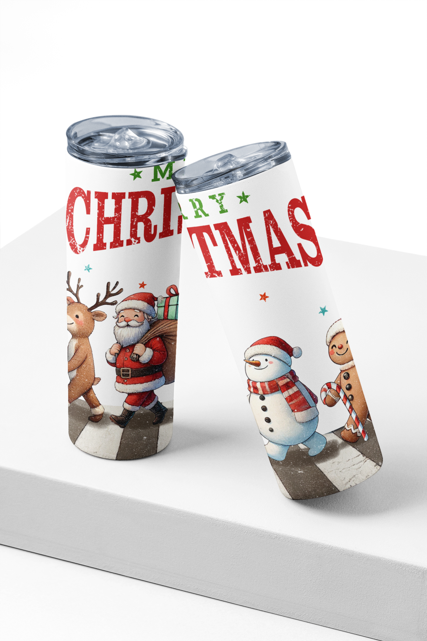 Merry Christmas Thermal Skinny Tumbler