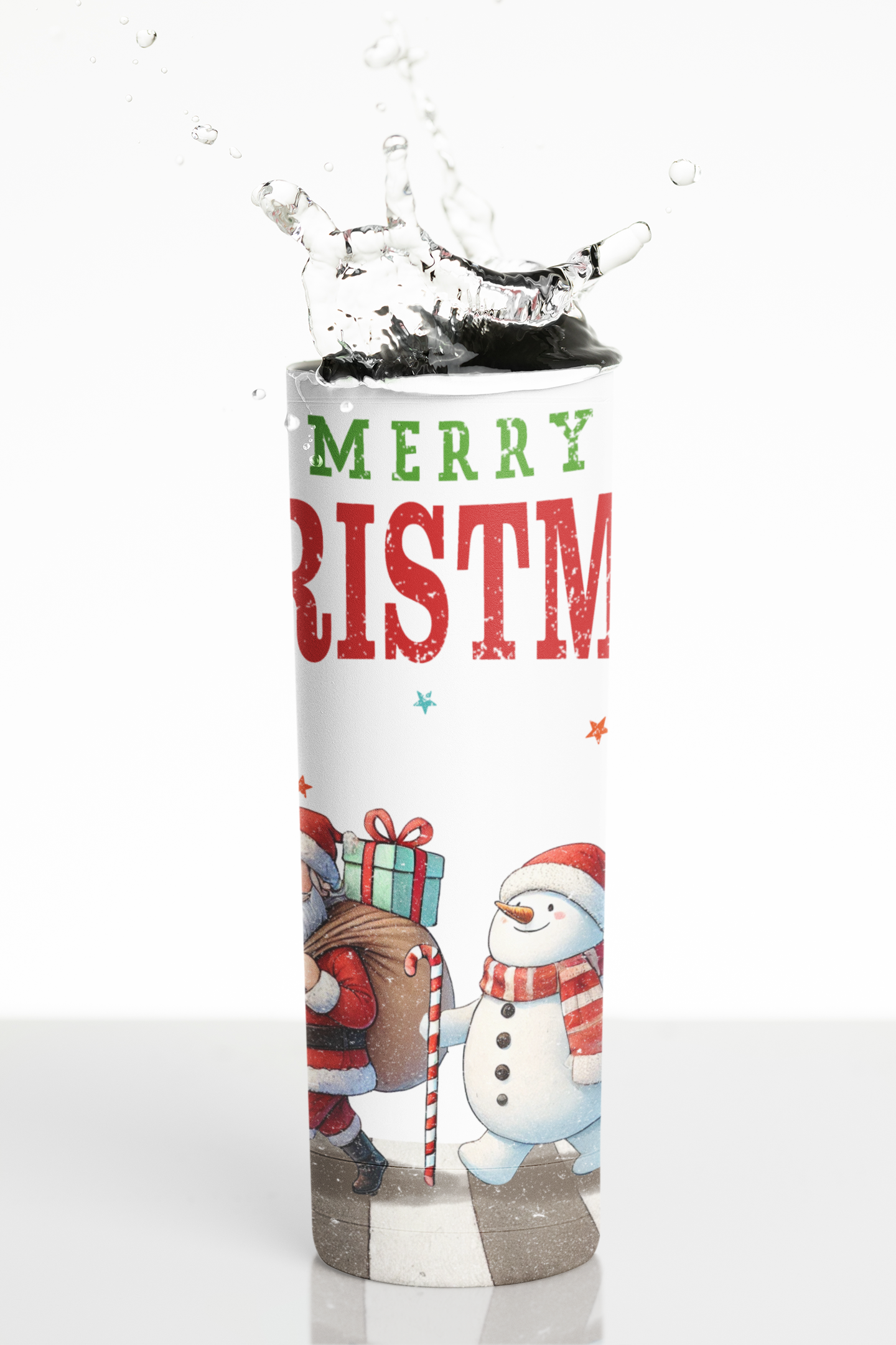 Merry Christmas Thermal Skinny Tumbler