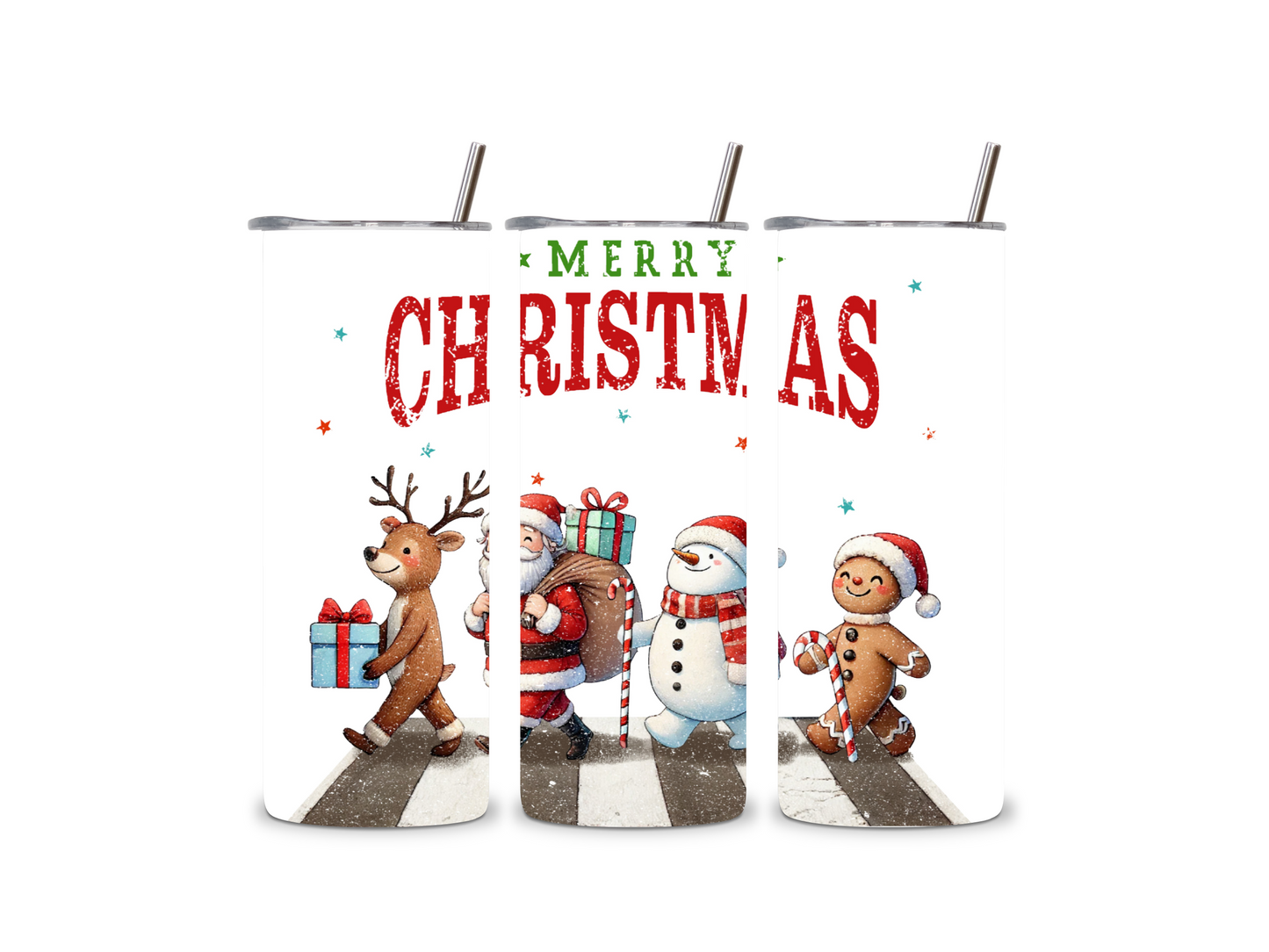 Merry Christmas Thermal Skinny Tumbler