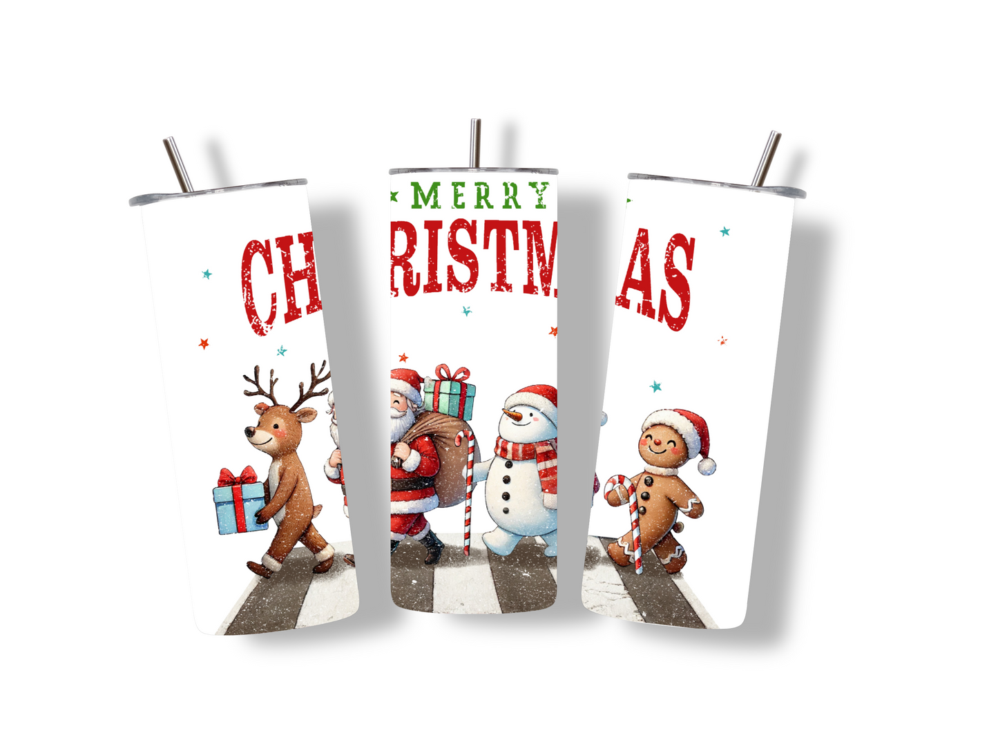 Merry Christmas Thermal Skinny Tumbler