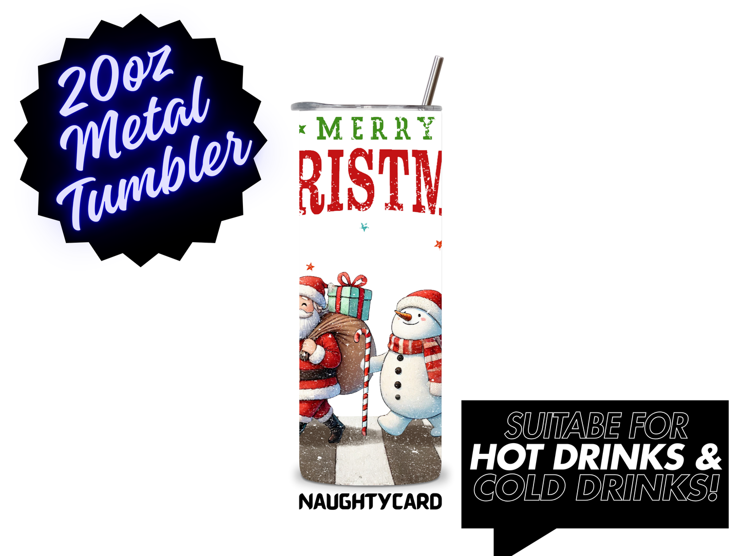 Merry Christmas Thermal Skinny Tumbler