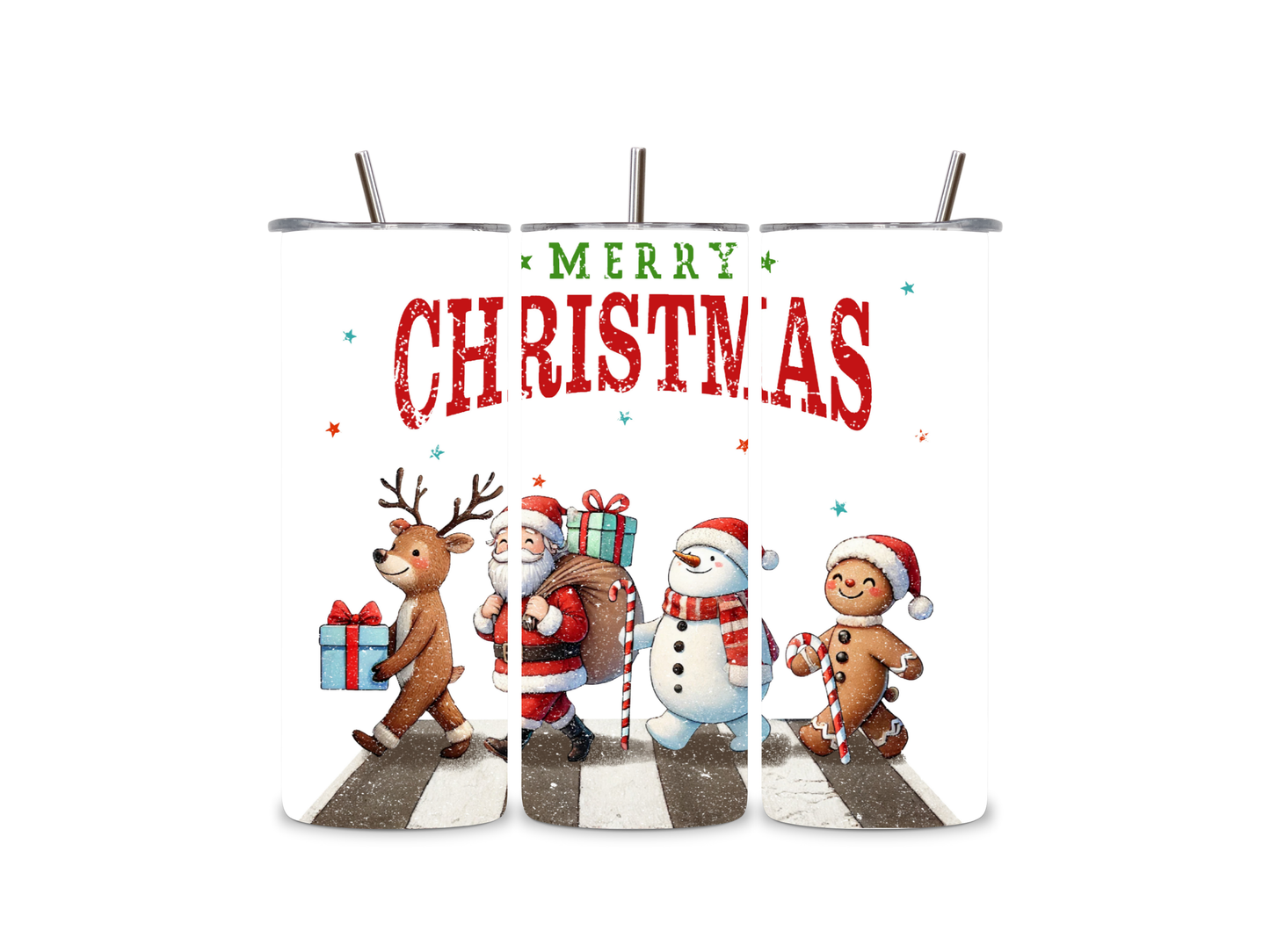 Merry Christmas Thermal Skinny Tumbler