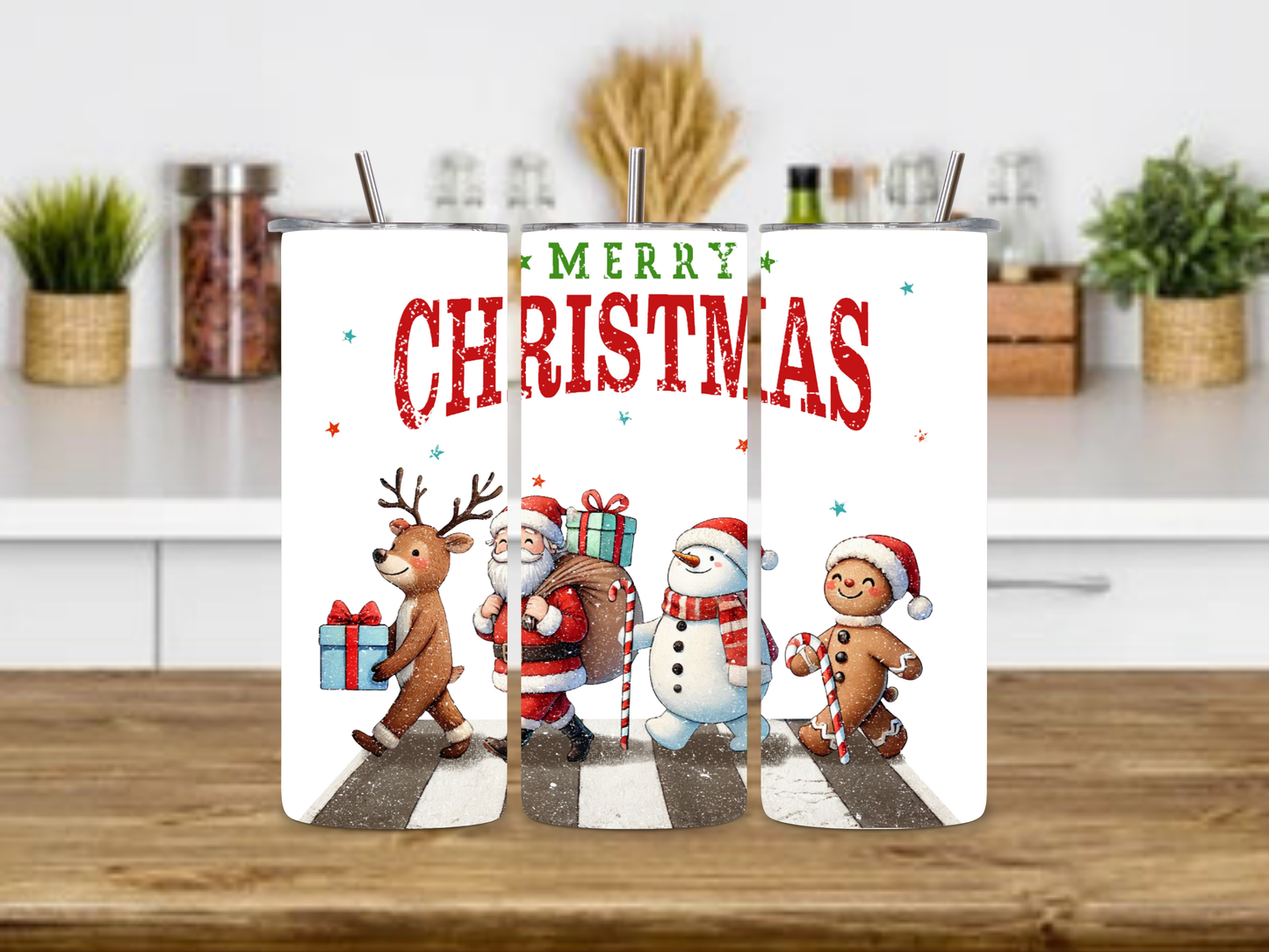 Merry Christmas Thermal Skinny Tumbler