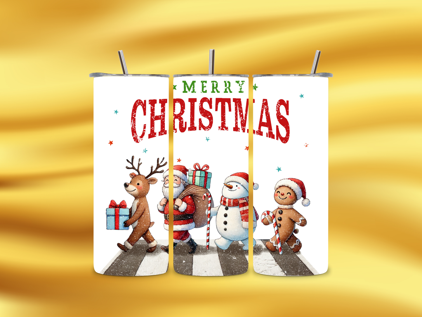 Merry Christmas Thermal Skinny Tumbler