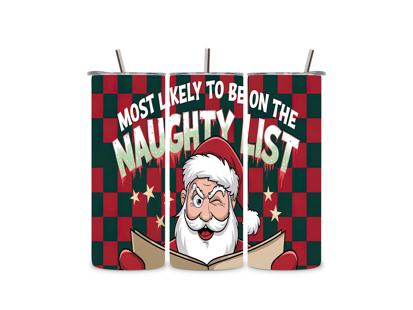 Christmas Funny Thermal Skinny Metal Tumbler Personalised 20oz