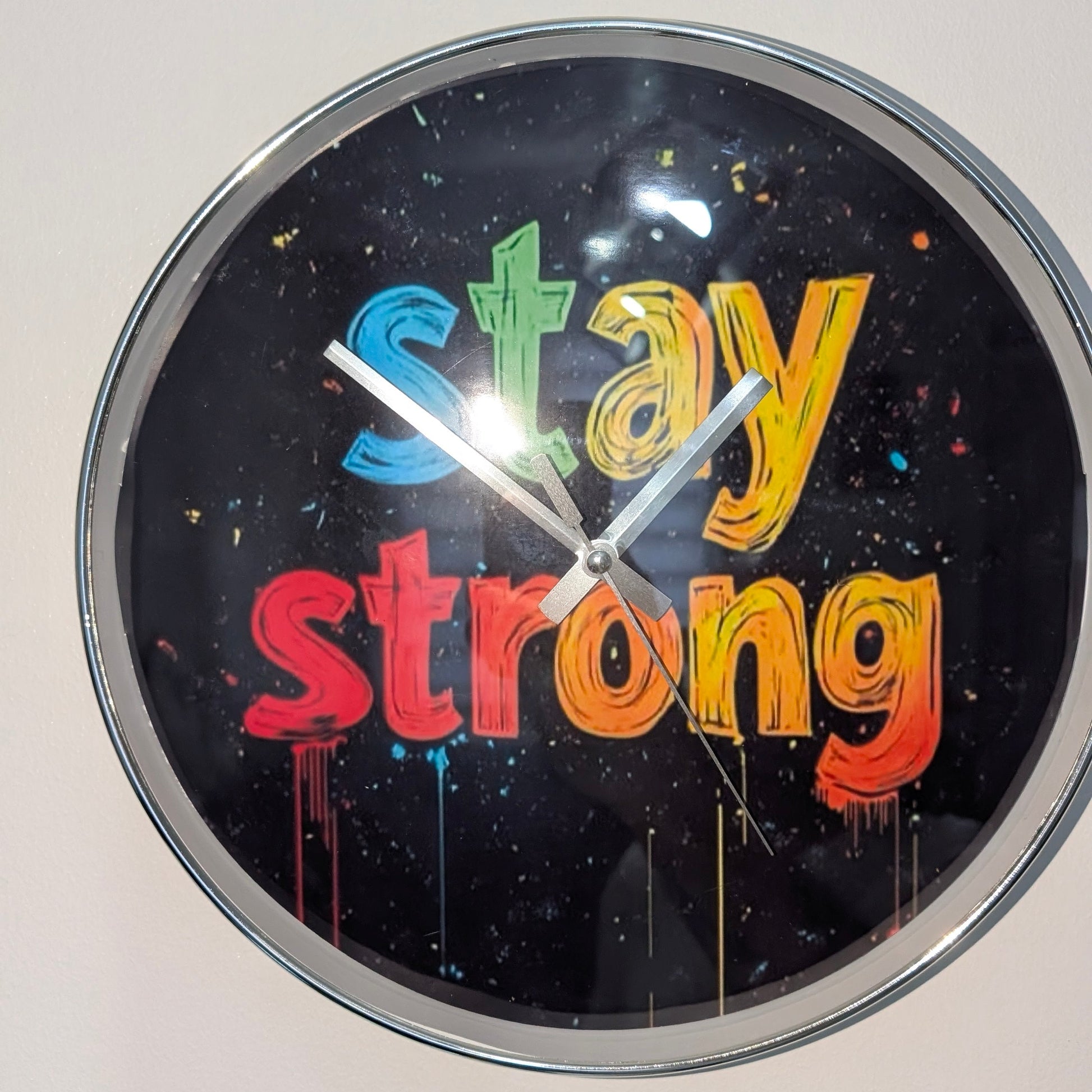 Standard Silver 30cm Clock NaughtyCard Clock's