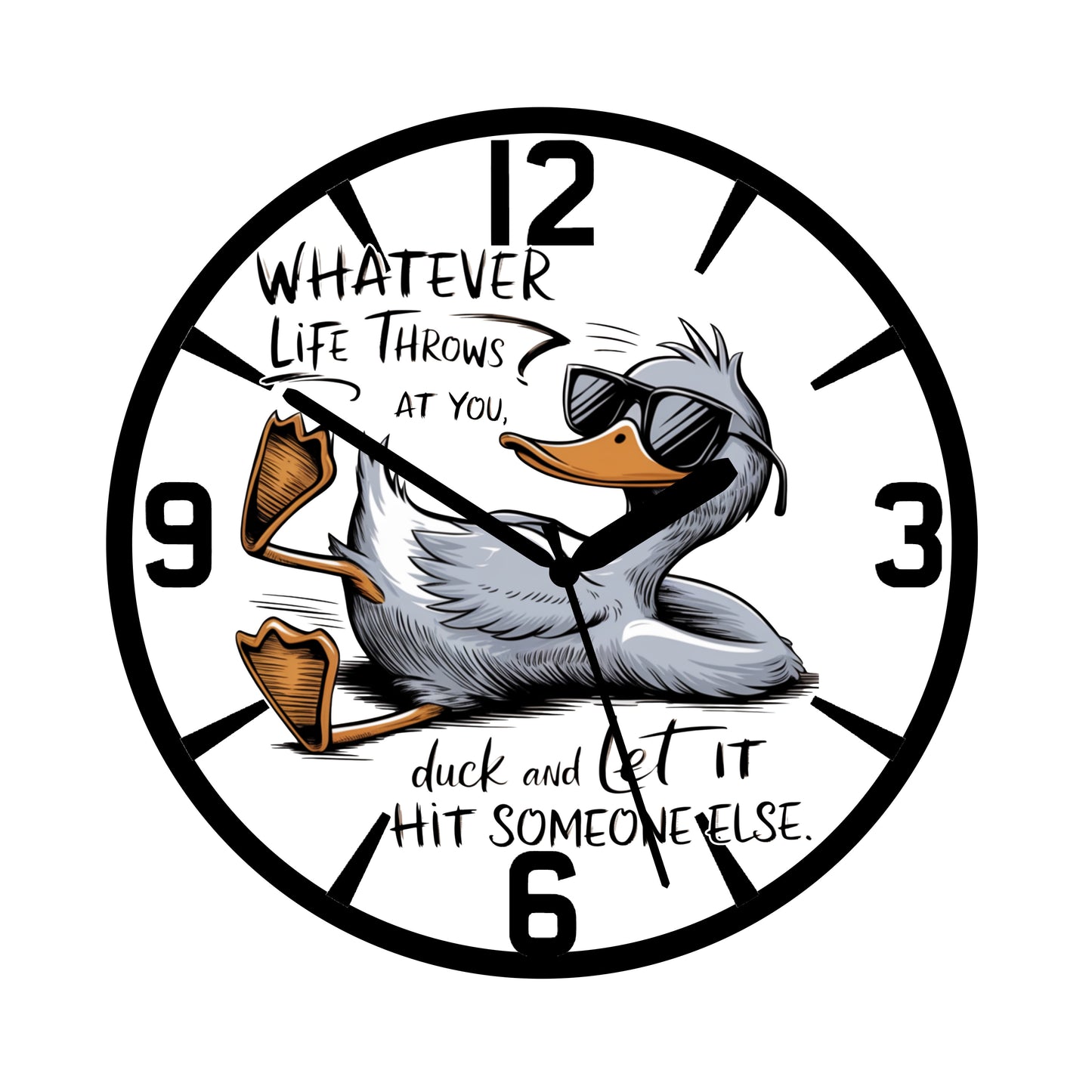 Whatever Life Throws Wall Clock