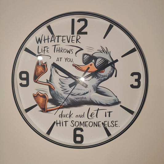Whatever Life Throws Wall Clock
