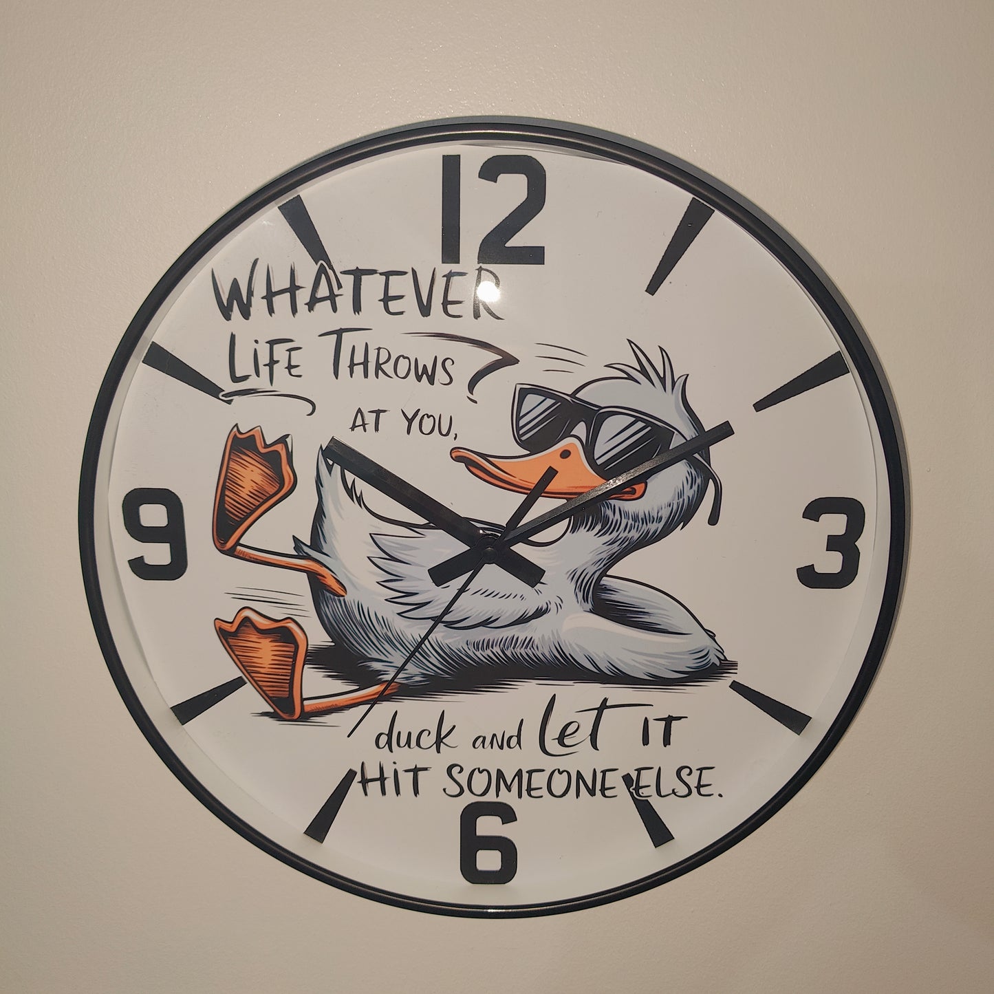 Whatever Life Throws Wall Clock