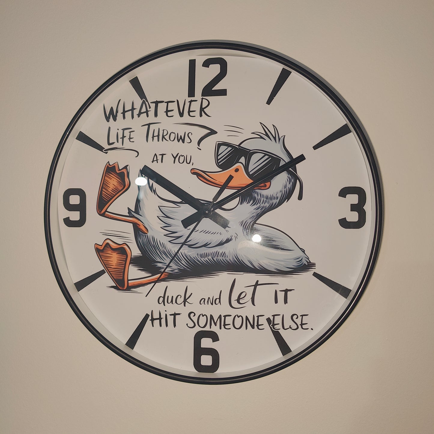 Whatever Life Throws Wall Clock
