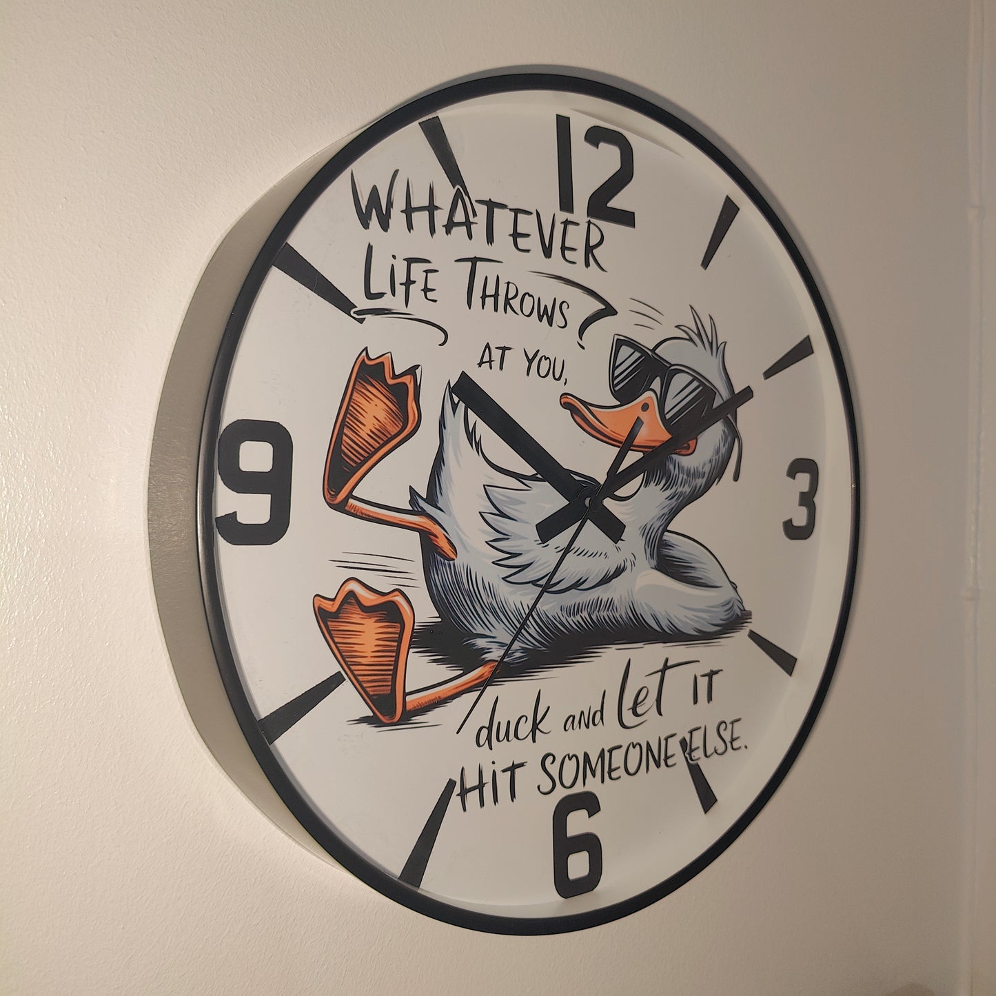 Whatever Life Throws Wall Clock