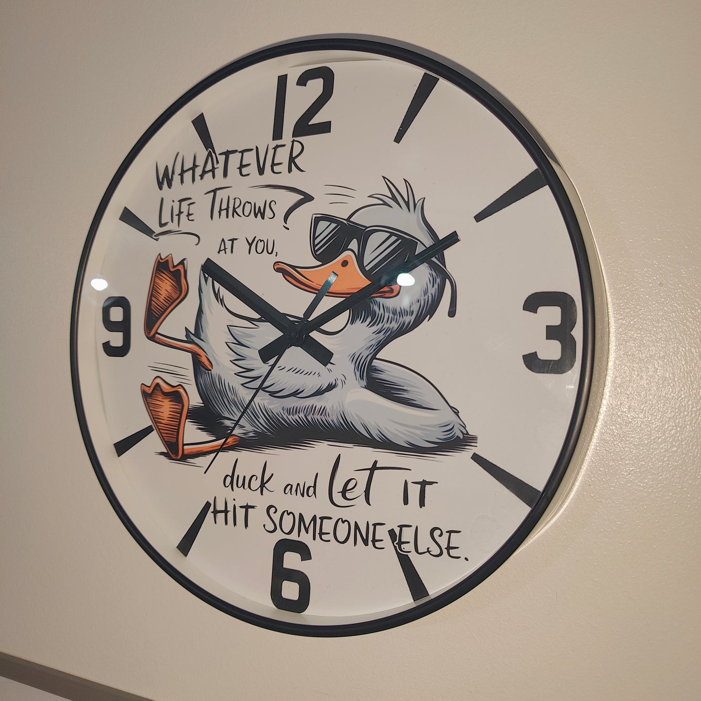 Whatever Life Throws Wall Clock