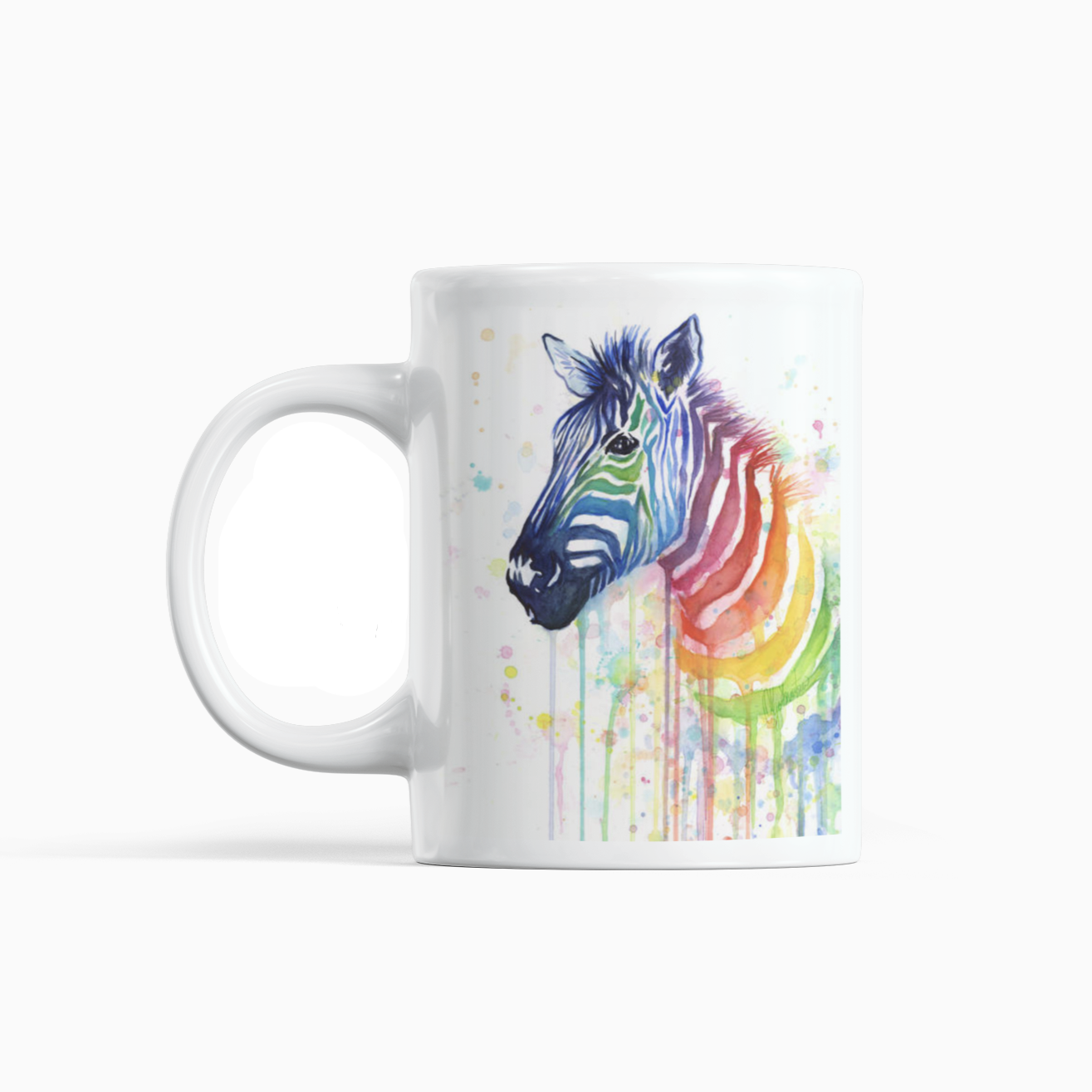 Personalised Water Colour Mug From NaughtyCard. Watercolour animal mug.