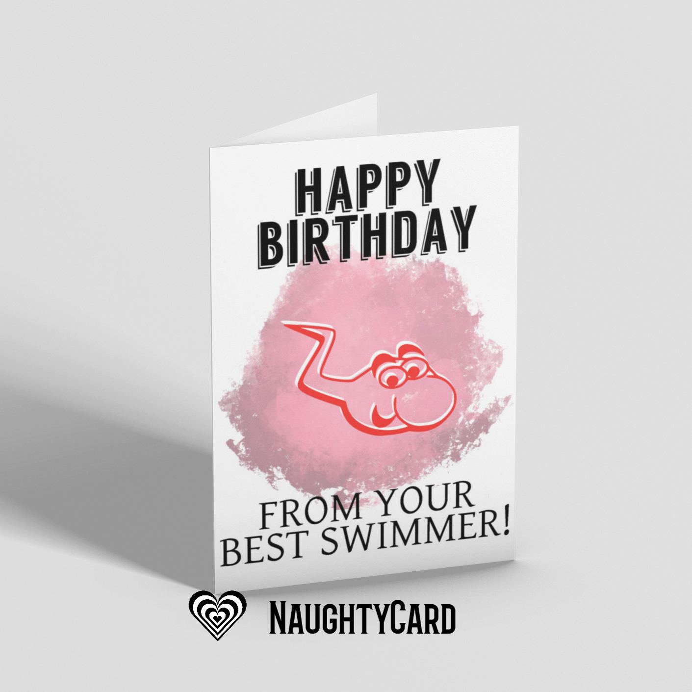 Funny Birthdya card for dad from naughtycard side view