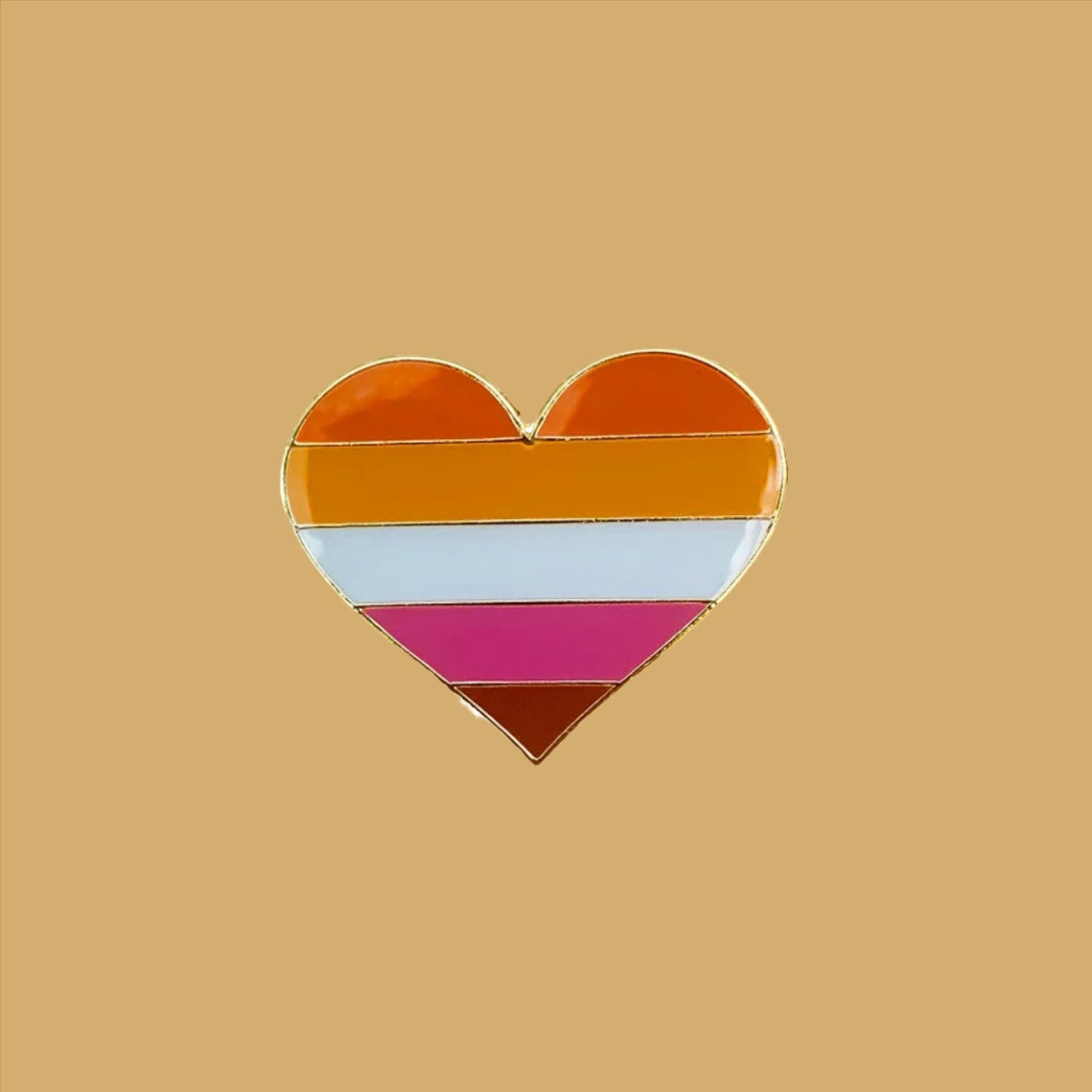 Sunset Lesbian Enamel Badge