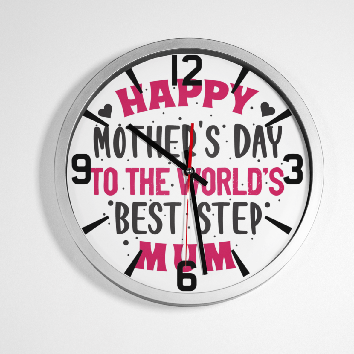 Worlds Best Step Mum Mothers Day Clock