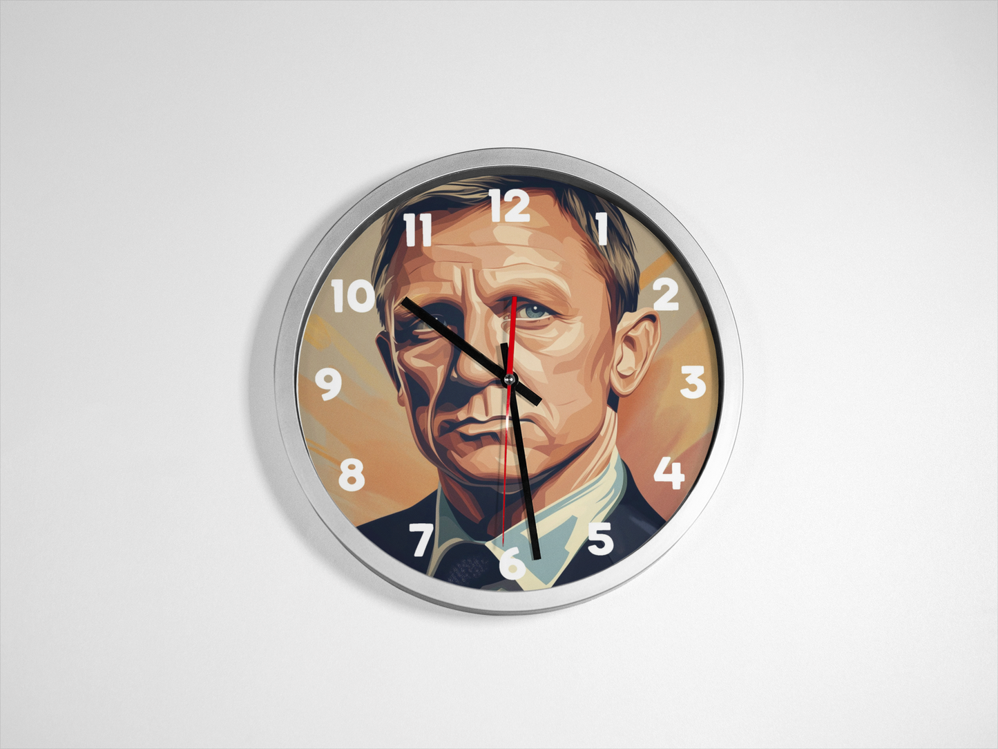 James Bond Wall Clock From Naughty Card Clock's