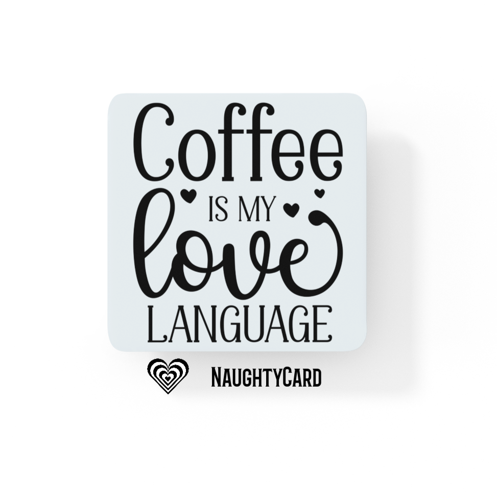 Funny Coffee Glass Coaster, Christmas Gift