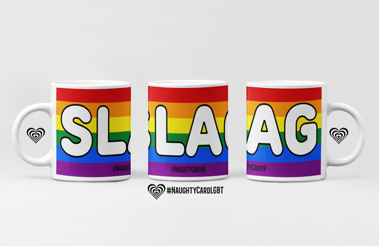 Gay Pride Mug - Slag Mug - LGBTQIA Queer Pride - Naughty Card