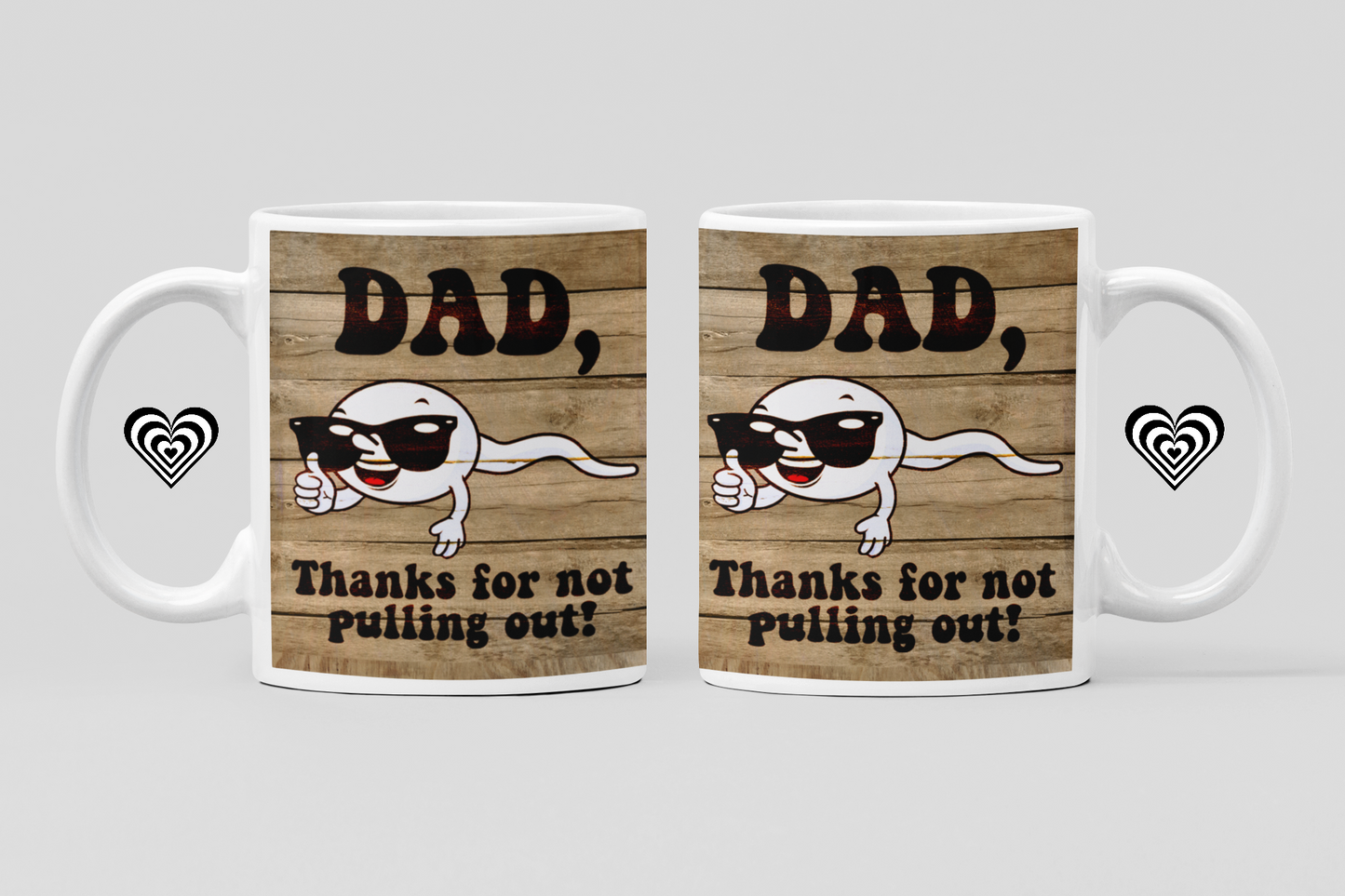 Fathers Day Mug Adult Humour 18+ On a plain white background