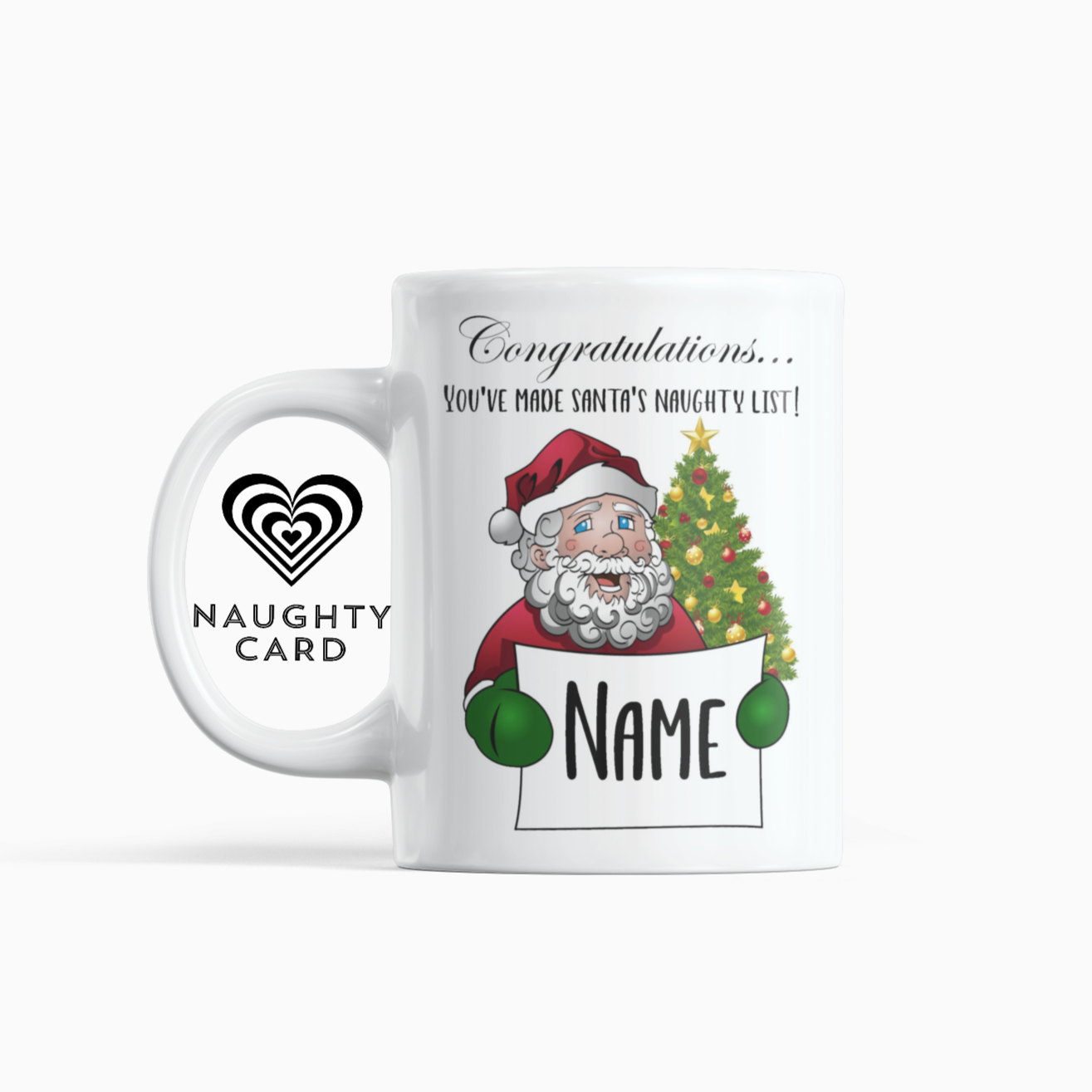 Naughty List Personalised Christmas Mug From NaughtyCard. Christmas Gift. Secret Santa Gift. Gift on sale.