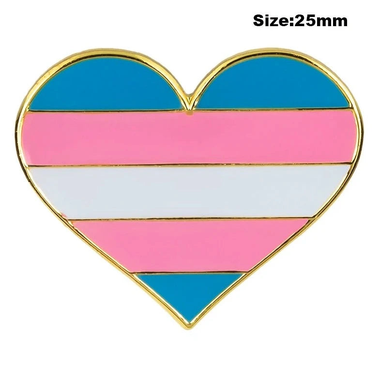 Transsexual Pride Badge 25mm on a white background