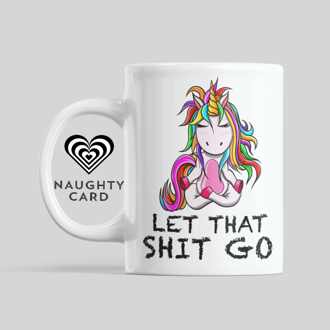 Swearing Funny Unicorn mug from NaughtyCard. Designed for adults this is the perfect office birthday gift. Leaving Gift and ideal for secret santa