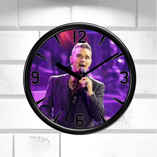 Robbie Williams Wall Clock Purple