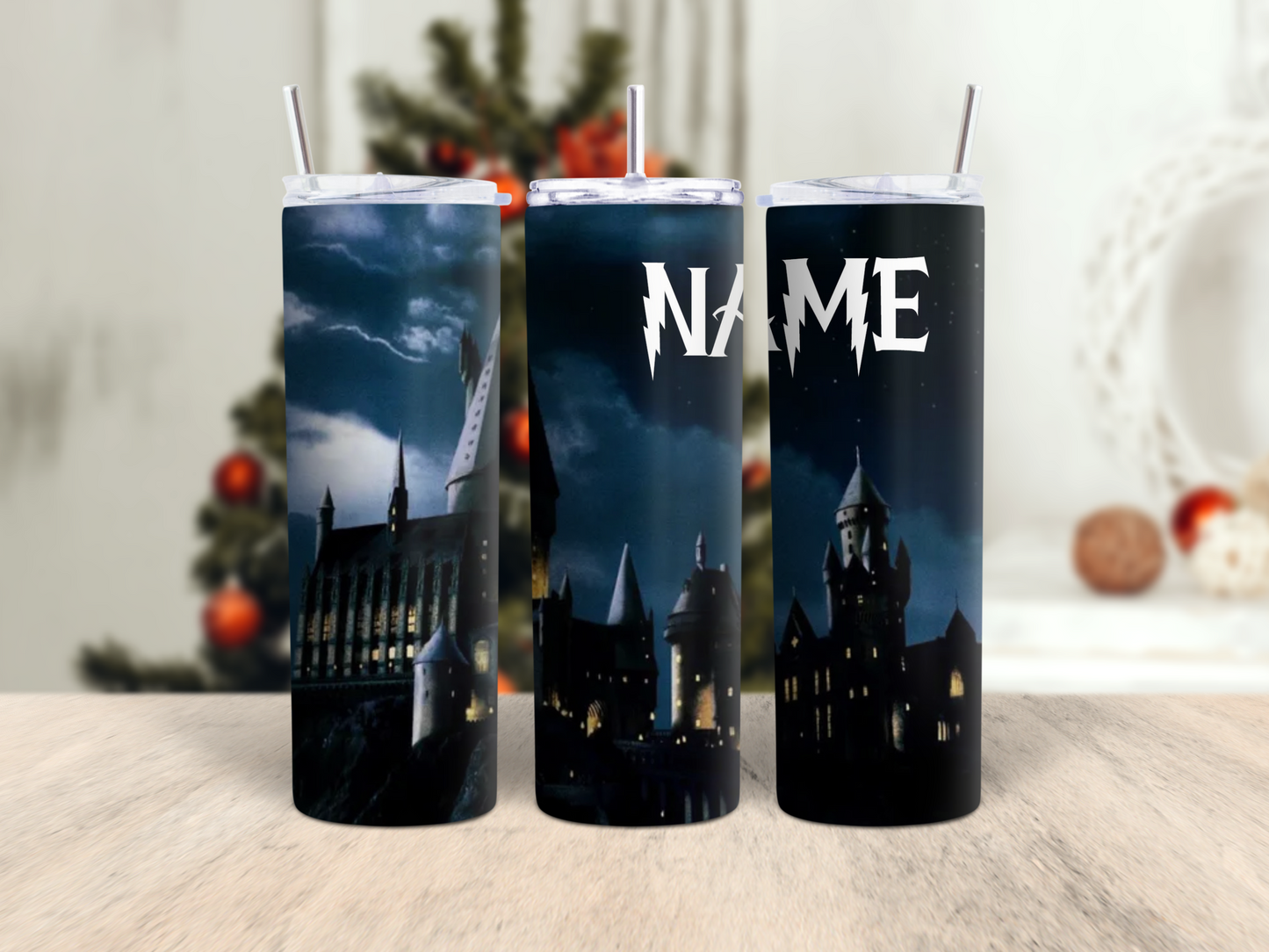 HW Castle Thermal Skinny Metal Tumbler Personalised 20oz