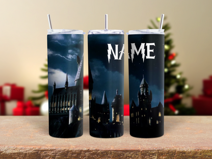 HW Castle Thermal Skinny Metal Tumbler Personalised 20oz