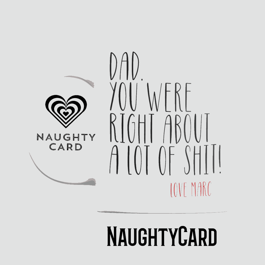 Personalised Dad Birthday Mug from NaughtyCard White Mug on plain background featuring any name