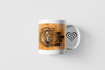 Dad Lion Fathers Day Mug rom NaughtyCard White Mug On White Background