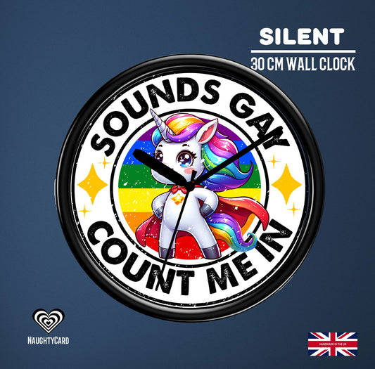 LGBTQ Gay Silent Wall Clock